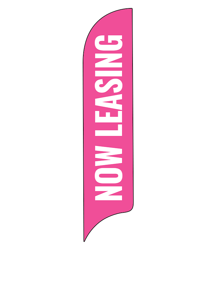 15ft Gen Now Leasing Feather Flag