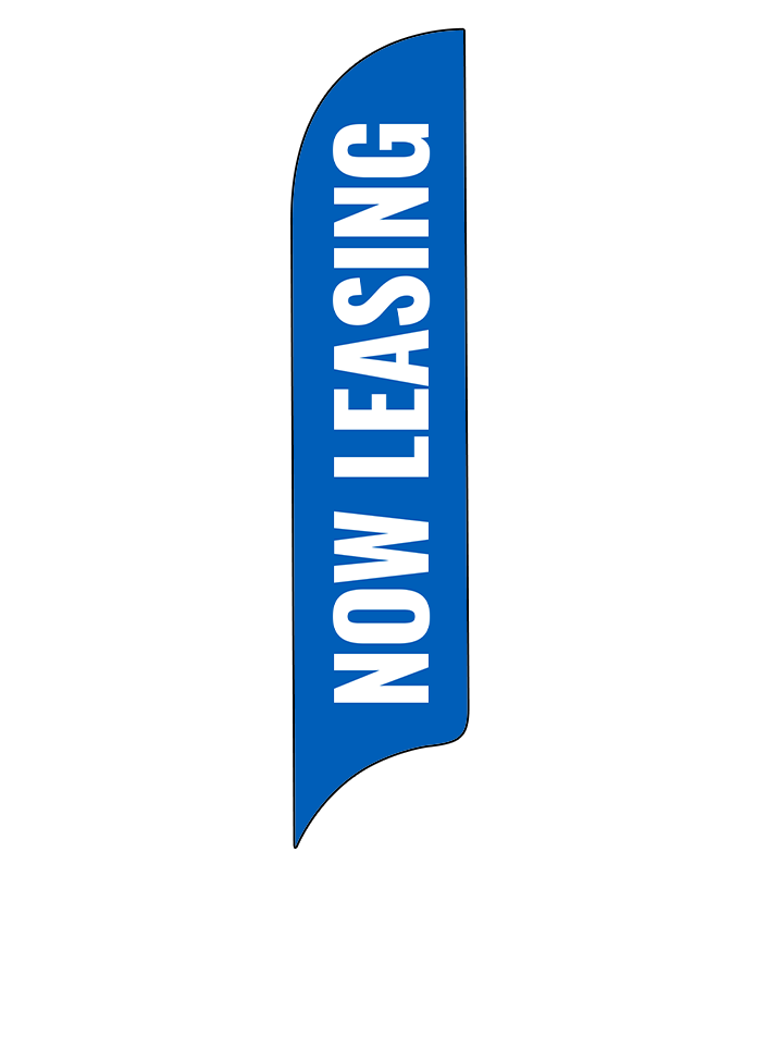15ft Gen Now Leasing Feather Flag