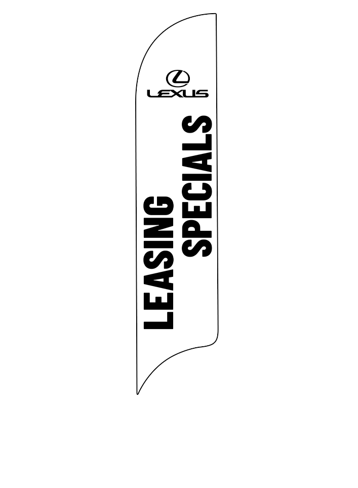 15ft Lexus Logo Leasing Specials Feather Flag