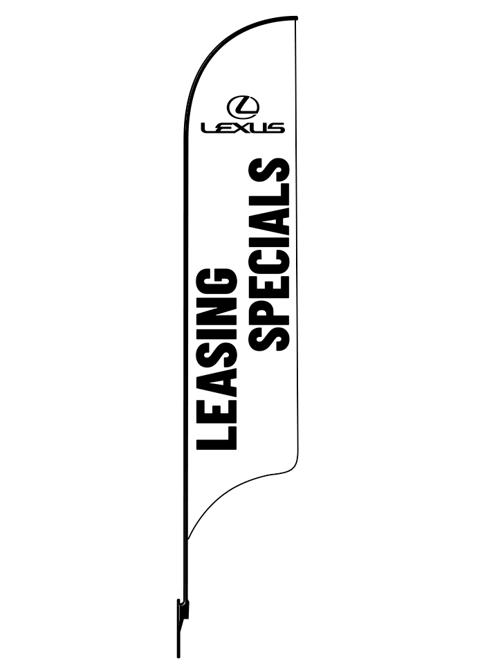 15ft Lexus Logo Leasing Specials Feather Flag