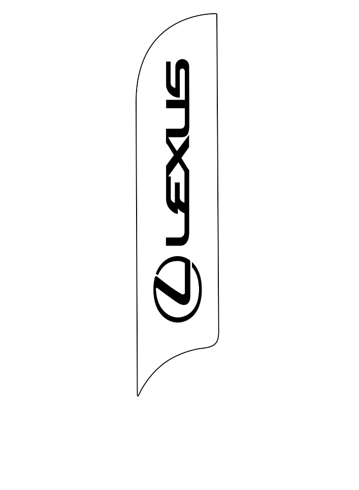 15ft Lexus Logo Feather Flag
