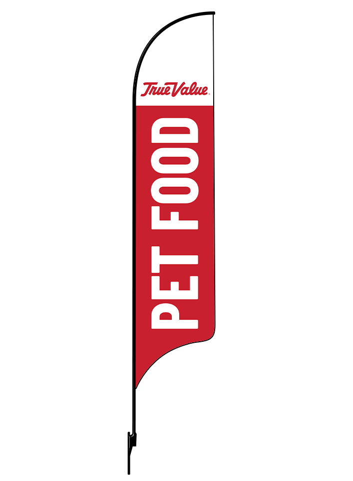 15ft True Value Logo Pet Food Feather Flag